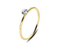 Rhinestone Silver Ring NSR-2266-GP